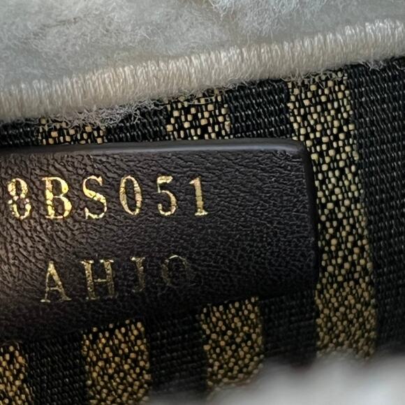 FENDI Sunshine Mini White Taupe Shearling Vitello King Plexiglass Logo Tote Bag - Picture 7 of 10